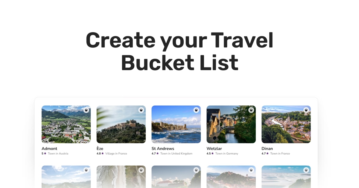 bucket list travel book