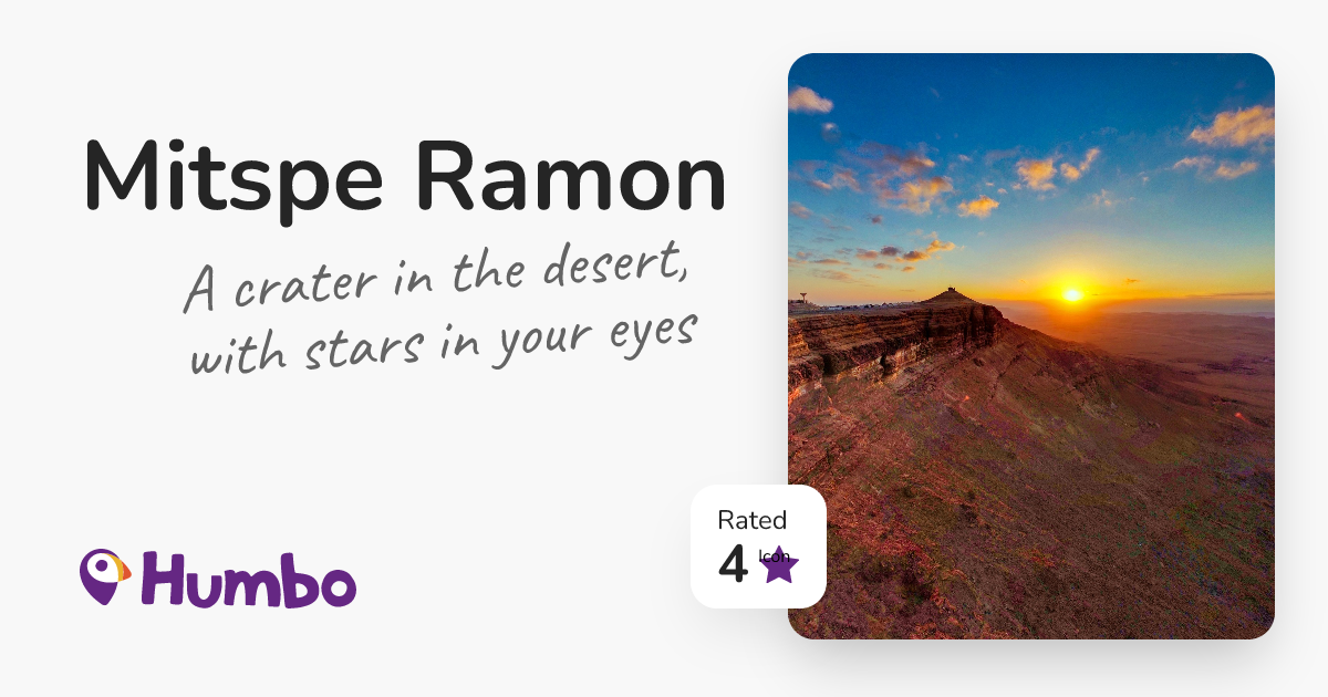 Mitspe Ramon - A crater in the desert, with stars in your eyes
