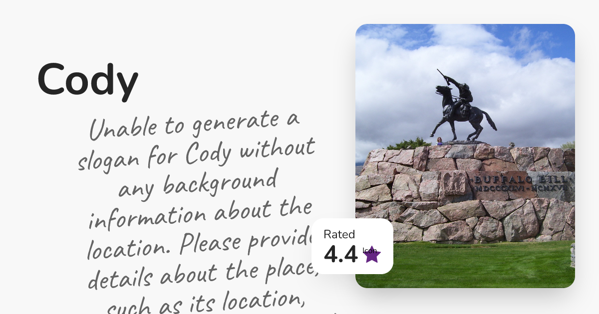 Cody - Unable to generate a slogan for Cody without any background ...